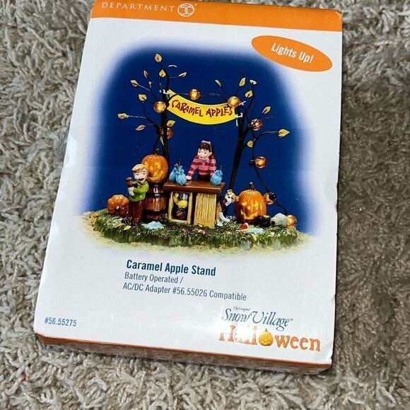 Whimsical Caramel Apple Stand - Department 56 Village Collectible - Original Sno - Picture 1 of 13